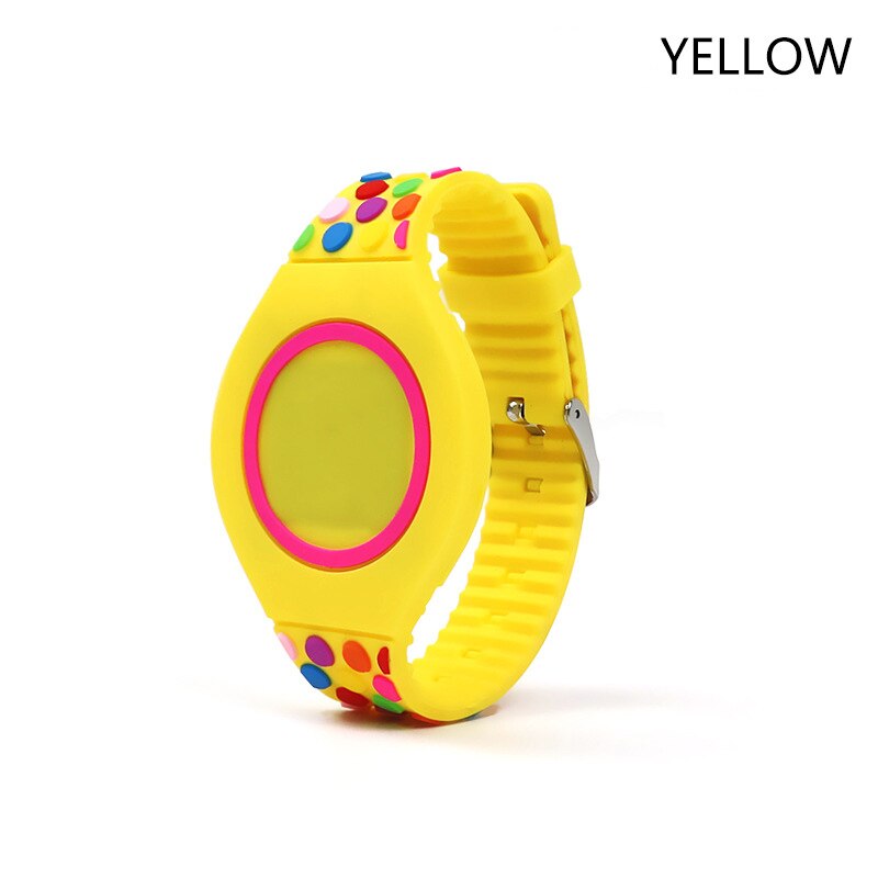 Joyrox geléia cor led criança relógio crianças menina relógios digitais nova tela de toque de borracha crianças relógio para menino menina estudante: Round Yellow