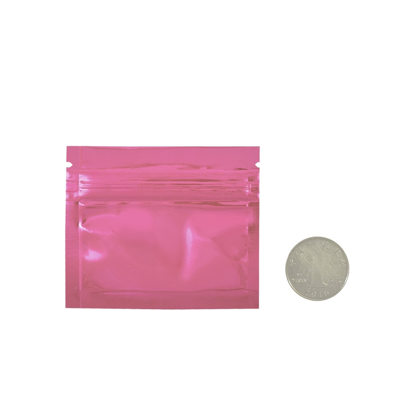 Bolsa de almacenamiento de aluminio antiestático, rosa, bolsas con cierre hermético, resellable, bolsa estática para accesorios electrónicos, paquete de bolsas, 100 Uds.