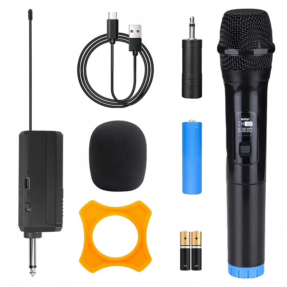 2.4G Wireless Microphone Karaoke Handheld Microphone Rechargeable Microphone Multi-Microphone Kits For Live Party Show Meeting: WHITE