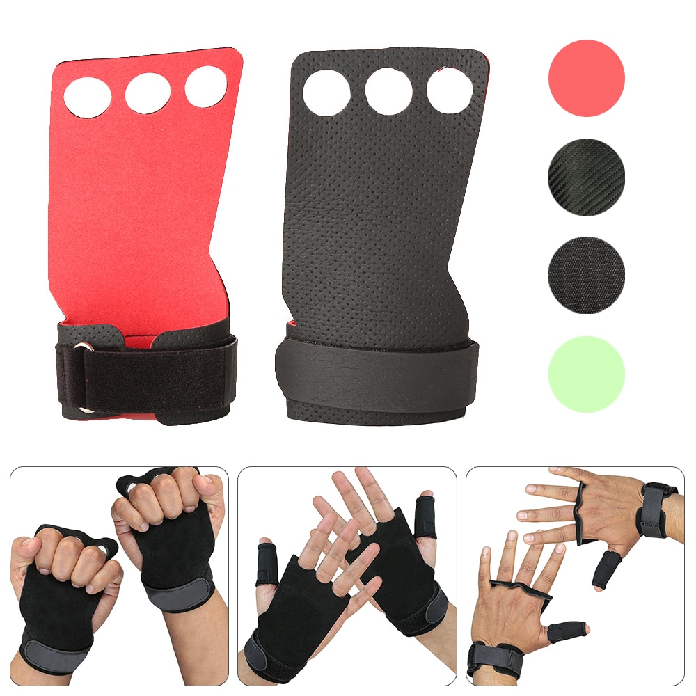 1 Pair Carbon Gymnastics Hand Grips Weightlifting Workout Gym Gloves Palm Protection for Kettlebell Pull-ups Gymnastic Grip