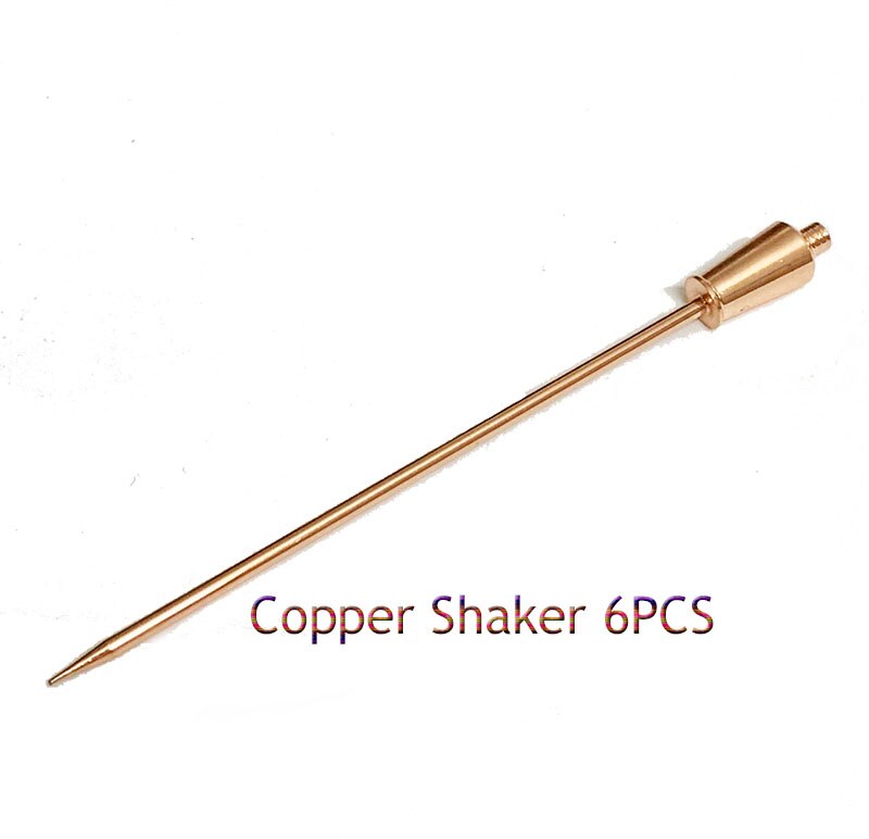 Stainless Steel Cocktail and Martini Picks - For Perfect Drink Presentation, Reusable Set of 6: Shaker Copper 6pcs