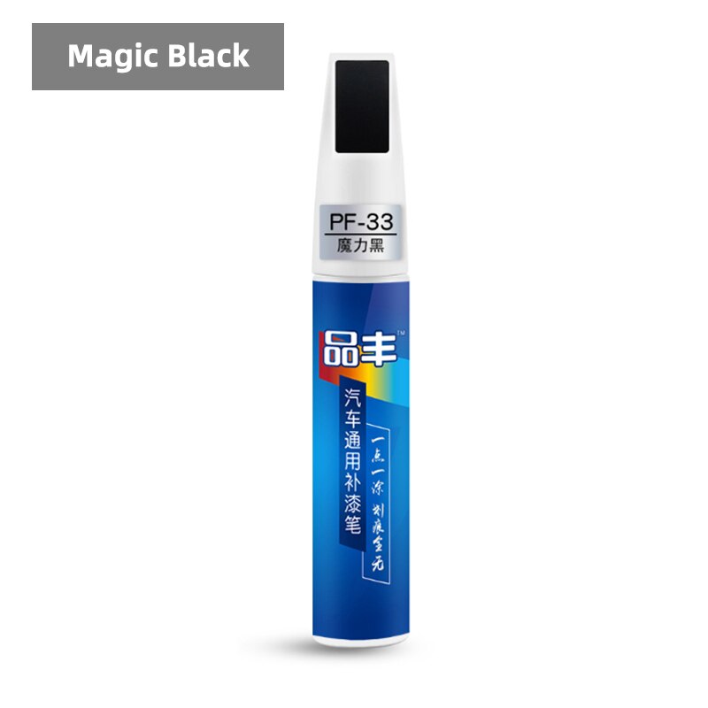 20 Colors Car Auto Paint Pen Coat Scratch Clear Repair Remover Applicator No Toxic Durable Auto Mending Fill Paint Pen Tool: magic black