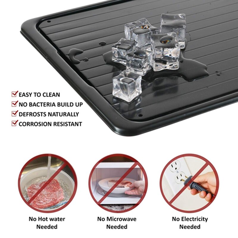 Defrosting Tray Frozen Food Thawing Plate For Fast Quick Rapid Meat Defrosting, Chicken, The Safest No Electricity, No Microwave