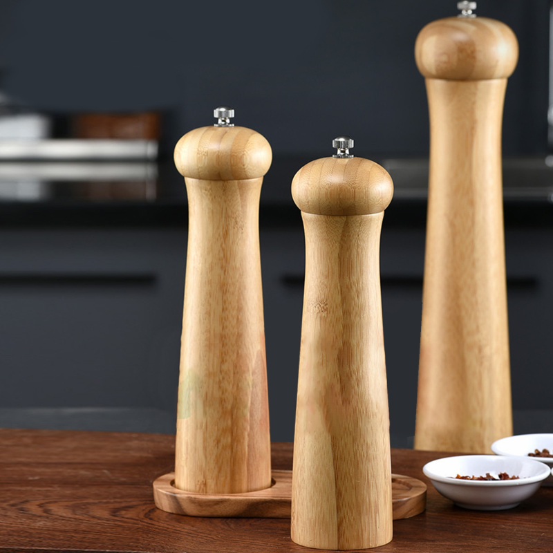 Zout En Peper Molen Massief Houten Spice Pepermolen Met Sterke Verstelbare Keramische Molen Keuken Kookgerei Mode