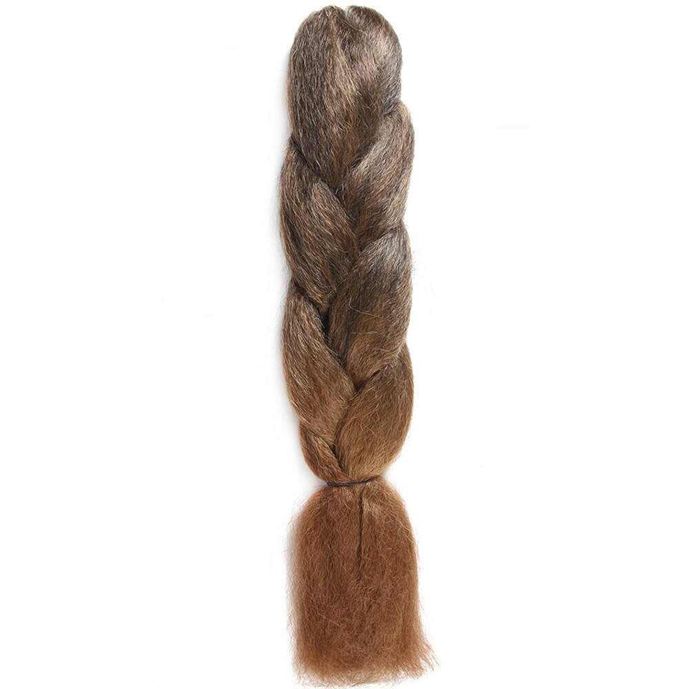 Ombre Flechten Braun Haar Erweiterungen Jumbo Zöpfe Synthetische Häkeln Geflecht Soku Reine Farbe Lange Flechten Für Frauen 1Stränge/Pack