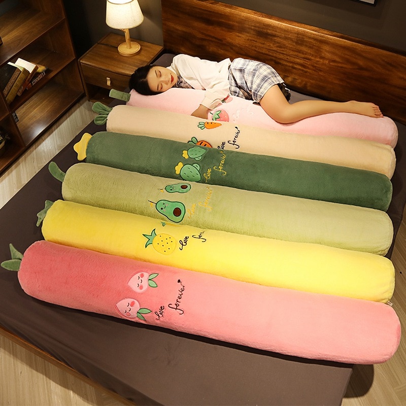 Oreiller Long en peluche de Fruits doux de 100 à 160cm, pêche, ananas, fraise, avocat, plante en peluche, Cactus, carotte, poupée