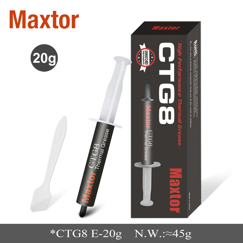 Maxtor 12.8 W /M-k CTG8 CPU/GPU Cmputer Radiator AMD Intel Processor Silicone Grease Thermal Paste 1g/2g/4g/8g/10g/20g: CTG8E(20g)