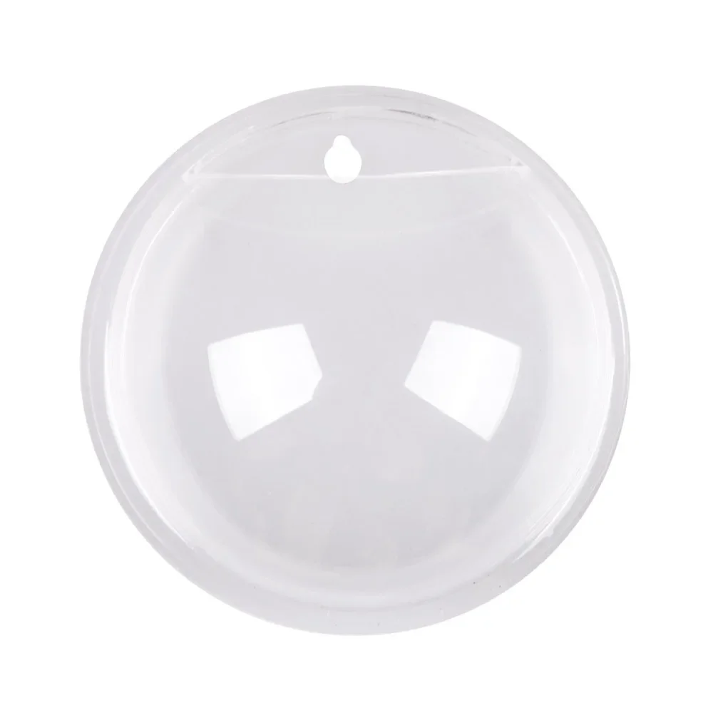 Pinsjar Acrylic Fish Bowl Wall Hanging Aquarium Tank Aquatic Pet Supplies Pet Products Wall Mount Fish Tank for Betta fish: S / Clear