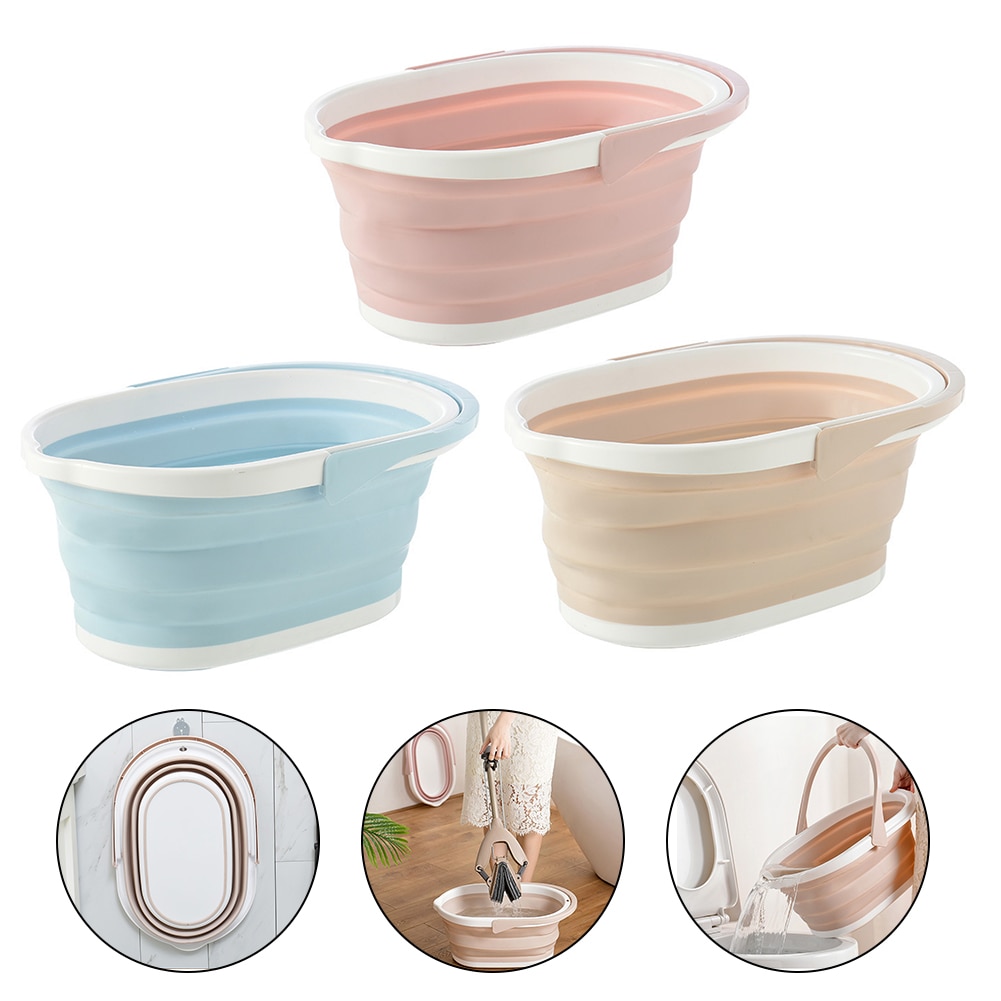 Portable Foldable Bucket Car Wash Bucket Fishing Bathroom Kitchen Bucket Large Rectangular Thickened Plastic Storage Bucket