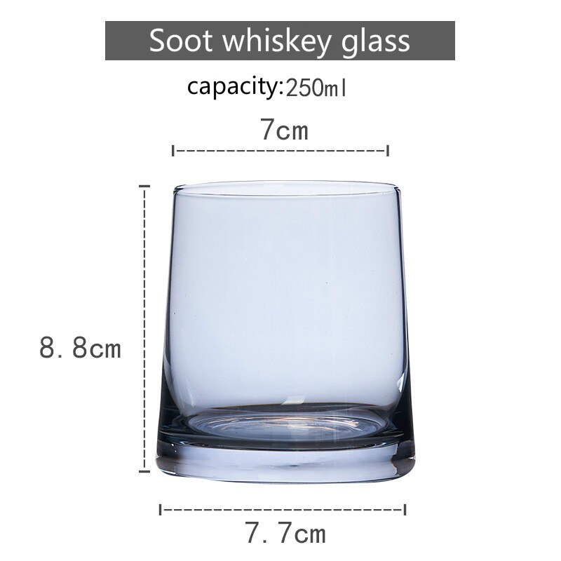 Europeisk stil stjerneegg koppplatering farge stor kapasitet blyfri glass kopp husholdning krystalljuice kopp ølkopp: Grått whiskyglass
