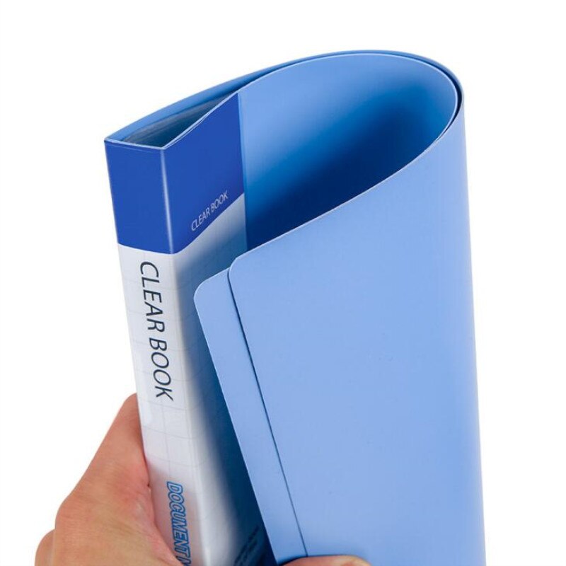 1Pc A4 Display Boek 80/100 Pagina Transparante Insert Map Document Opbergtas Voor Bank Campus Bestand Kantoor Werkplek Familie