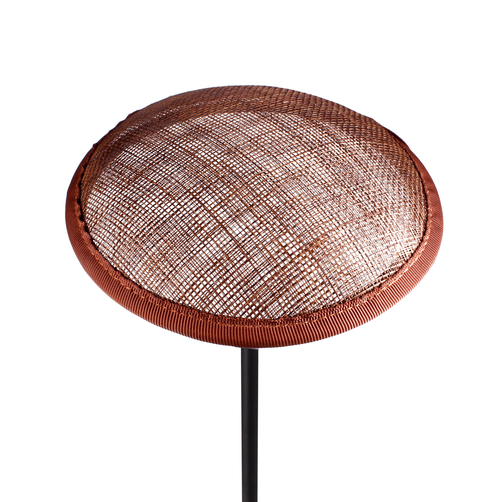 13CM Round Linen Hat DIY Millinery Fascinator Base For Netting Hair Top Hat Women Party Accessory Cap Holder 6PCS/LOT: XS / Coffee
