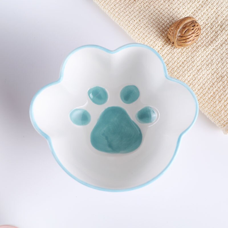Kawaii Cat Claw Bowls Cartoon Ceramic Bowl Breakfast Dishes Home Cute Cat Dog Paw Western Food Salad Plate