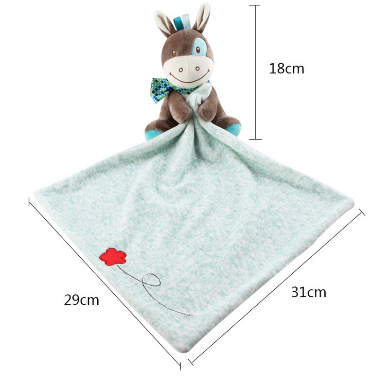 Lovely Toddler Baby Security Blanket Infant Appease Towel Play Hanging Cute Animal Doll Comforter: Gold