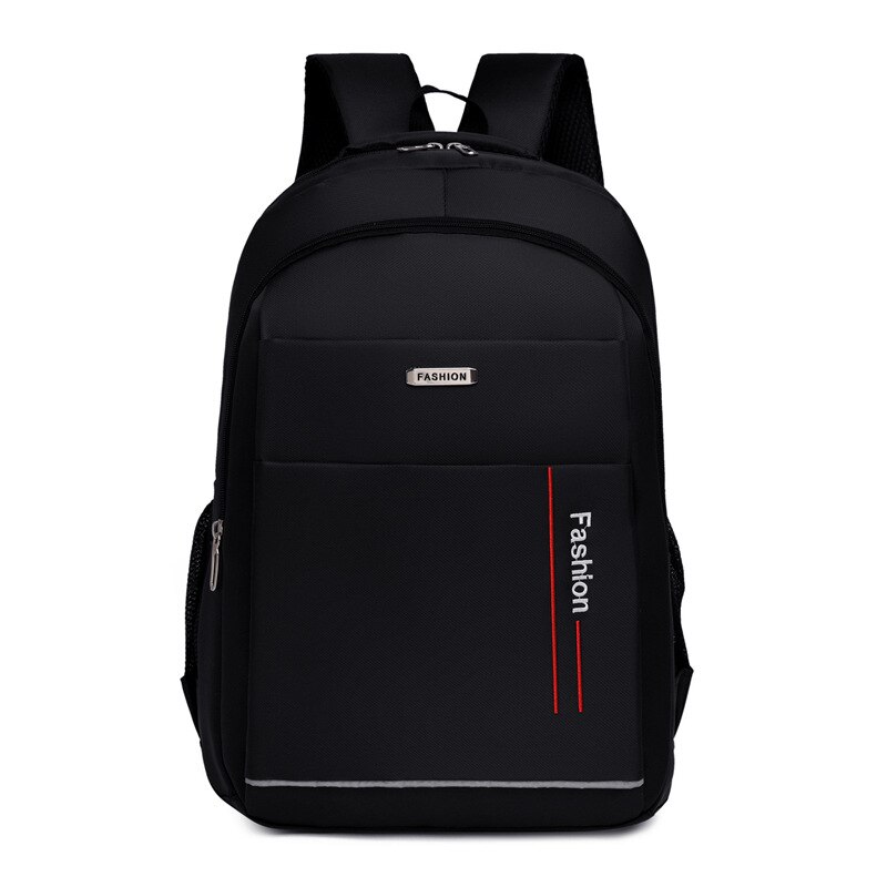Men Backpack for Laptop 15.6 Inch Nylon Waterproof Black Large Capacity College Students High School Bag Pack Male: black