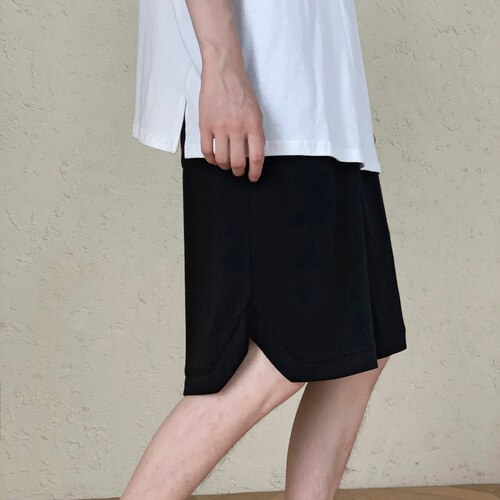 Men Sleep Bottoms Shorts Casual Summer Sleepwear Thin Breathable Pajamas Mens Loose Simple Sleep Pants Lounge Wear: black / Asian size M