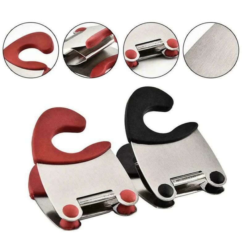 Pot Lepel Houder Pot Clip Houder Anti Verbranden Siliconen Grip voor Lepel Spatel Vork Kookgerei Lepel Rest Keuken Accessoires