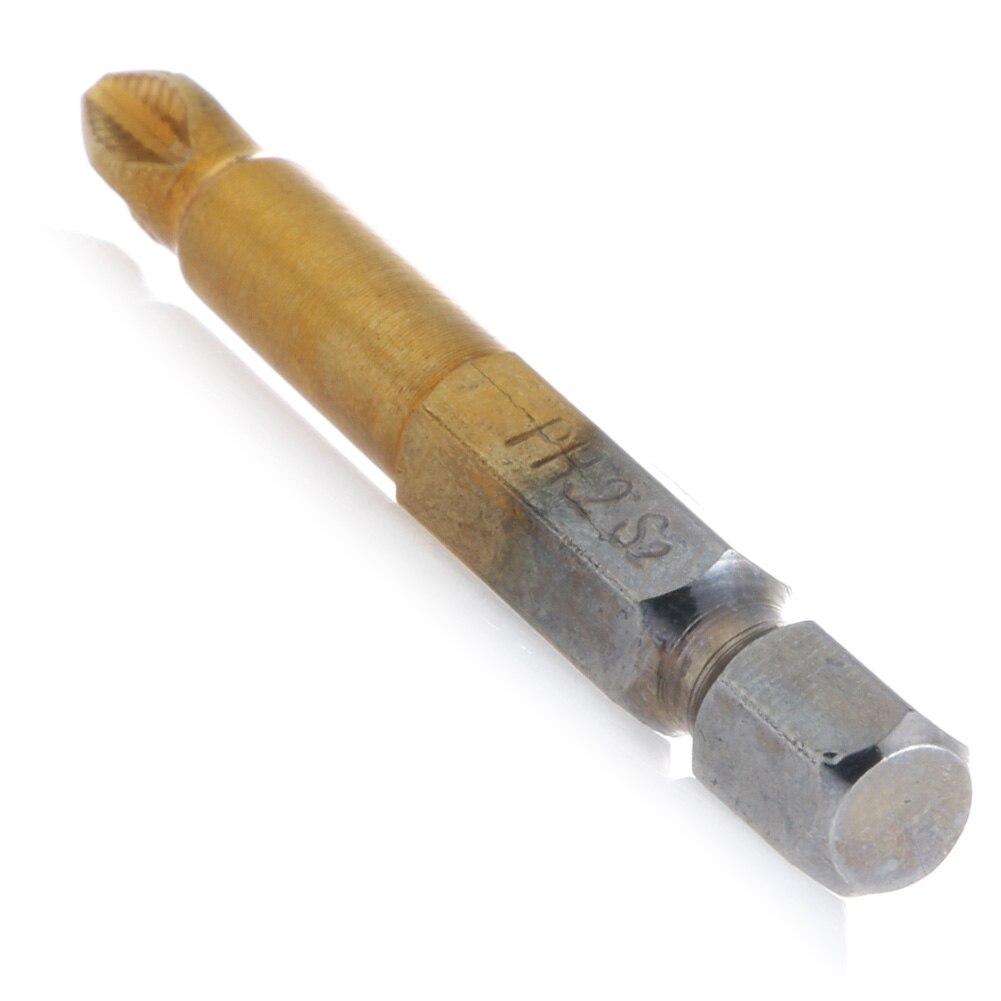 5Pcs Titanium Coated 1/4" Hex Shank PH2 50mm Anti Slip Electric Screwdriver Bits