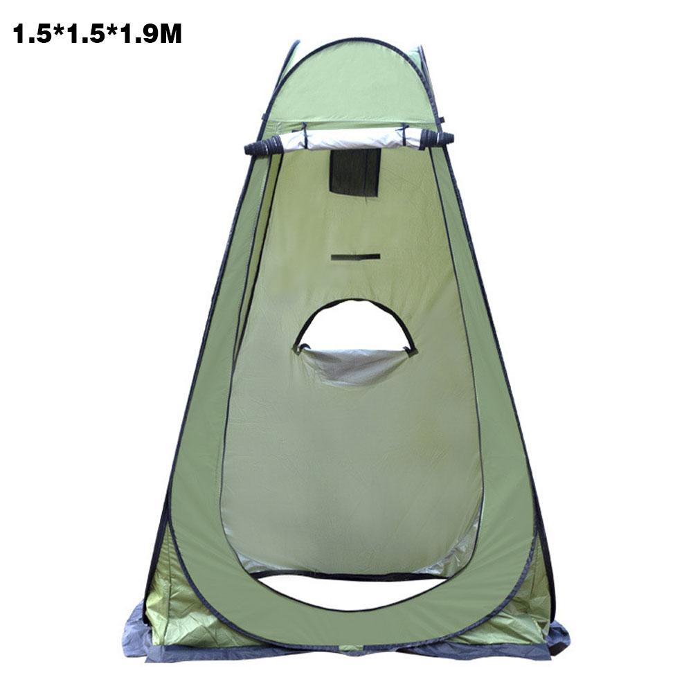 Pop Up Pod vestiaire tente de confidentialité instantanée Portable tente de douche extérieure Camp toilette abri de pluie pour le Camping et la plage: 1.5x1.5x1.9M D