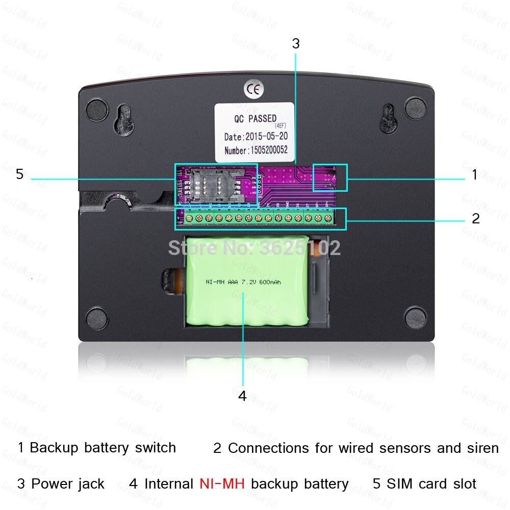 Sensor inalámbrico de Metal con Control remoto por voz, sensor de puerta de seguridad para el hogar, sistemas de alarma GSM, pantalla LCD, Kit de sirena con cable, alarma SIM SMS