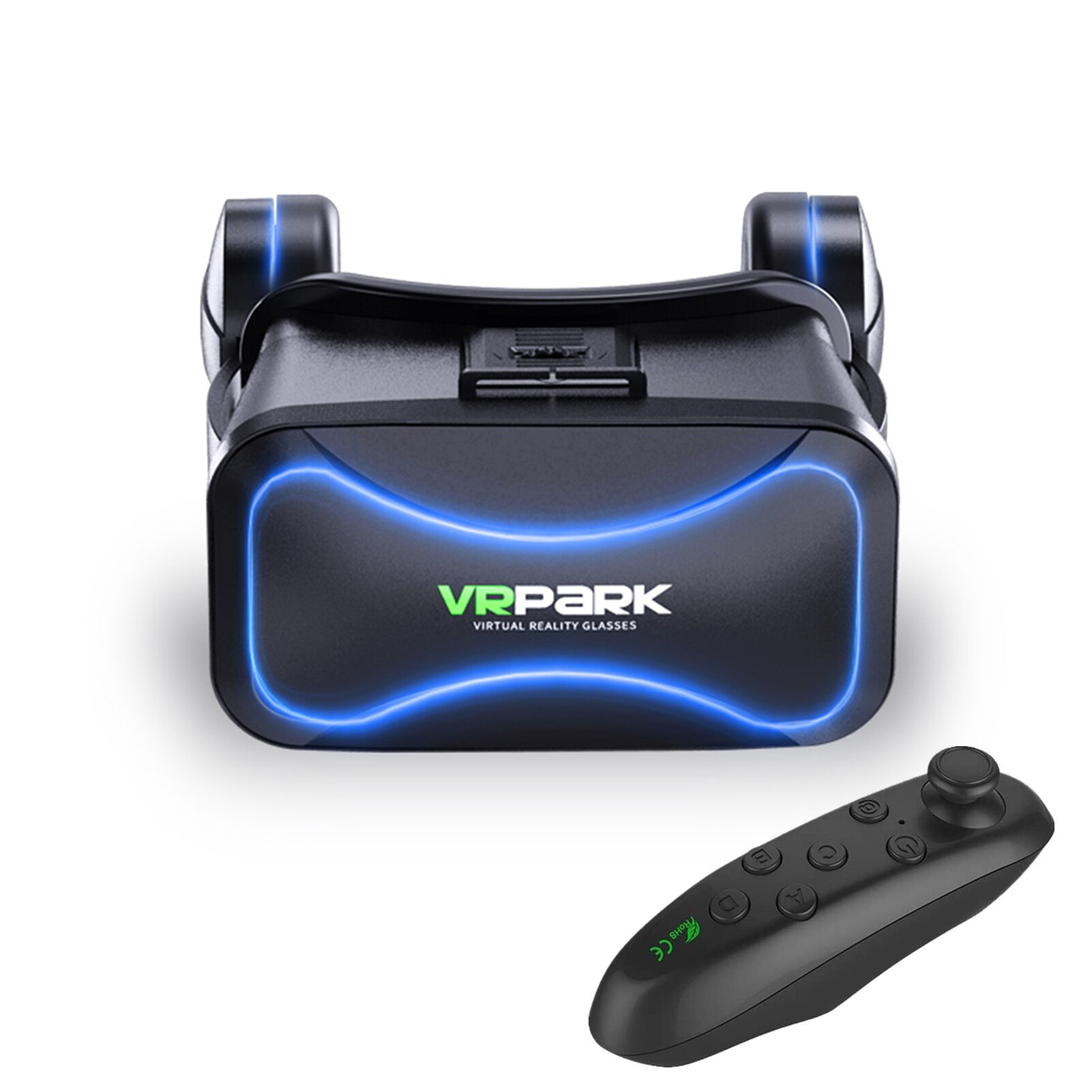 Vr 3D Bril Met Controller Verstelbare Brandpuntsafstand 3D Game Virtual Reality Hifi Stereo Vr Headset Voor 3.5-6 inch Smartphone