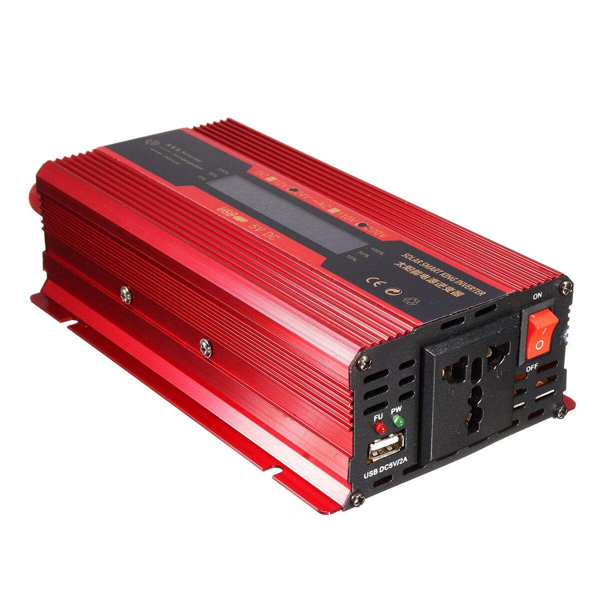 Bil inverter 12v 220v 4000w peak power inverter spænding konverter transformer 12v/24v 110v/220v inverter universal/us stik