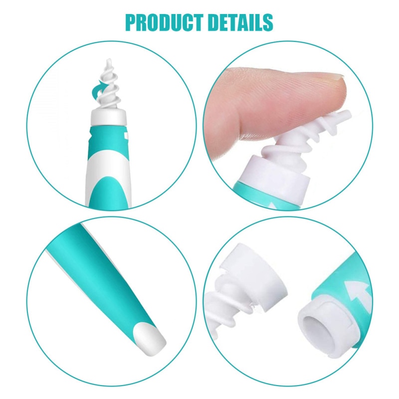 16PCS Earwax Remover Ear Wax Removal Tool Smart Ear Cleaner Spiral Earwax Remover Swab Kit Safe and Flexible Earwax Remover