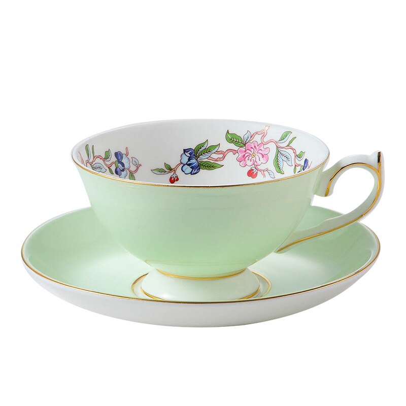 Bone China Coffee Cup European Tea Cup Set And Saucer Home Party Afternoon Tea Teacup Porcelain: I