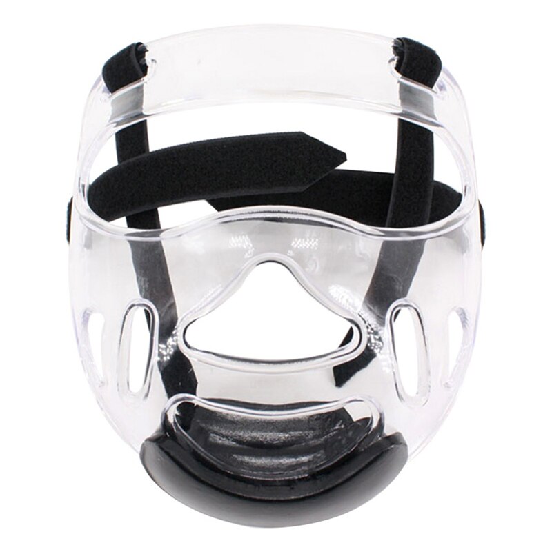 Aftagelig taekwondo hjelmmaske beskyttelsesudstyr sport gennemsigtig beskyttelsesmaske sport klar plast ansigtsskærm hovedskærmx 85