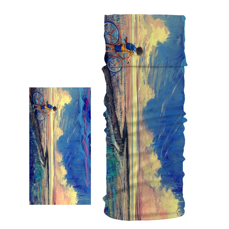 Imixlot Hiphop Stil Multifunktions Bandanas Wissenschaft Fiction Landschaft Gedruckt Stirnband Nahtlose Rohr Schal Unisex balaclava: G