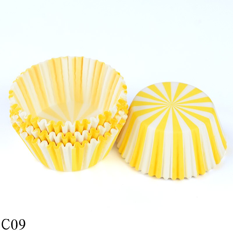 Doublures de Cupcake, tasse de cuisson, bricolage, plateau en papier à muffins, plateaux à pâtisserie, fournitures de cuisine, moule à gâteau, outils de décoration, 100 pièces: C09