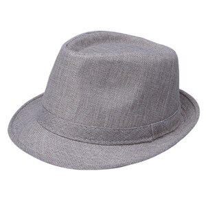 Unisex Cuban Style Fedora Trilby Hat Gangster Panama Short Brim Cap Sunhat: Gray