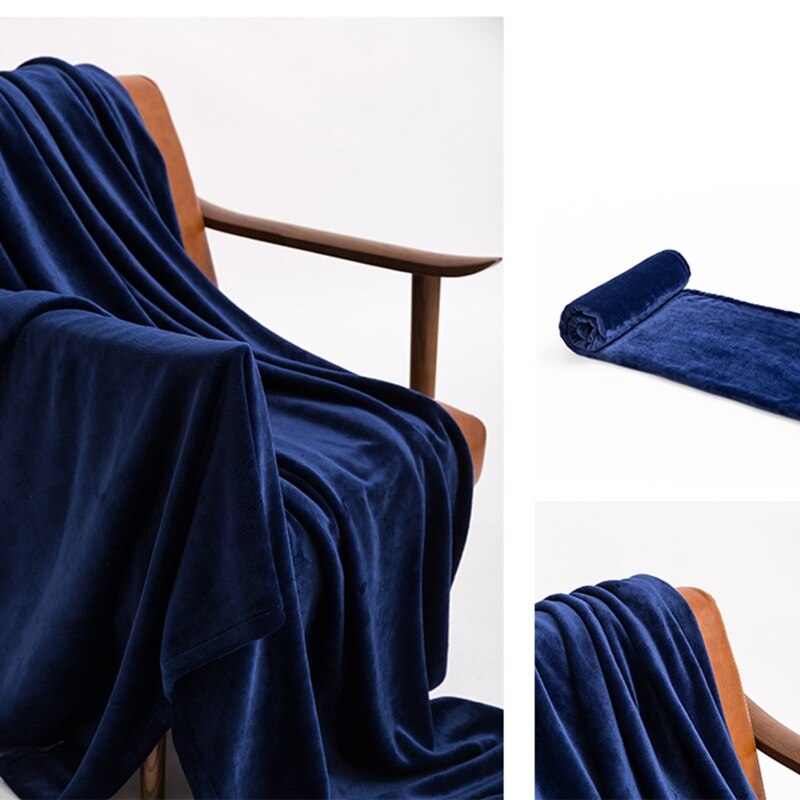 Winter herfst dikke flanellen deken, tweepersoonsformaat, superzacht, gezellig, warm, luxe, effen beddengoed van microvezel, lakens voor de bank.