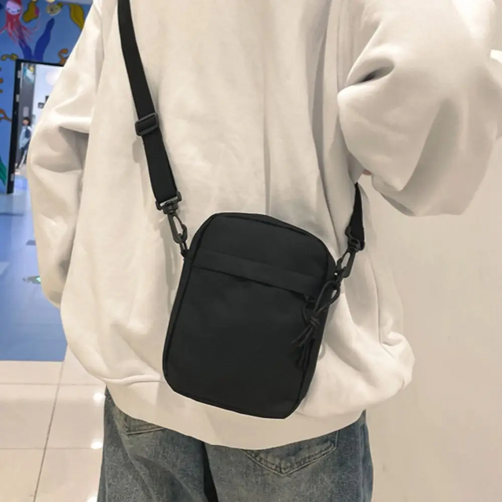 Black White Khaki Crossbody Bags Oxford Cloth Minimalists Tote Bag Long Shoulder Strap Travel Storage Men Women: Beige