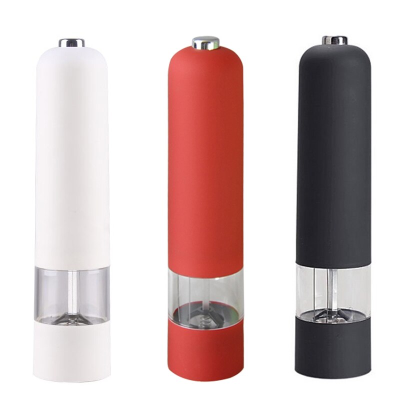 Moulins à sel et à poivre, moulins à épices de cuisine électriques avec lumière vive, secoueurs à alimentation réglable, moulins à une main automatiques