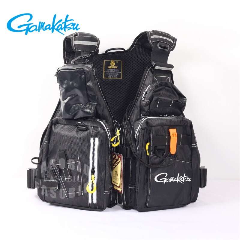 Gamakatsu Fishing Vests Life Jacket Buoyancy Suit Adult Breathable Waterproof Sea Fishing Travel Multi-Pockets Vest: Photo Color 4