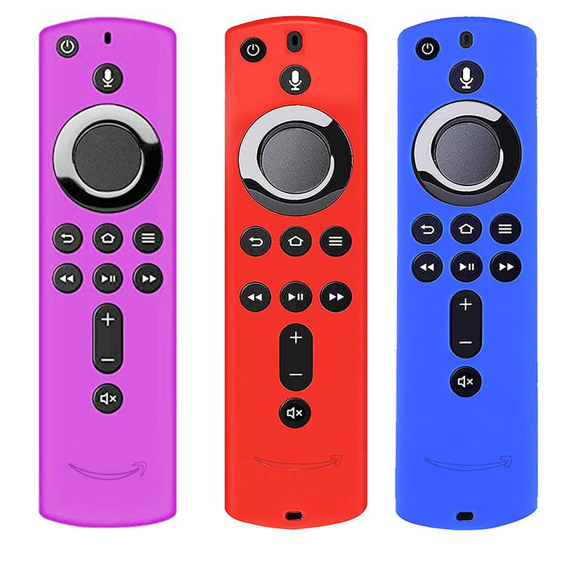 Protective Case Cover Silicone Sleeve Shockproof Anti-Slip Replacement For Fire TV Stick 4K Remote Control