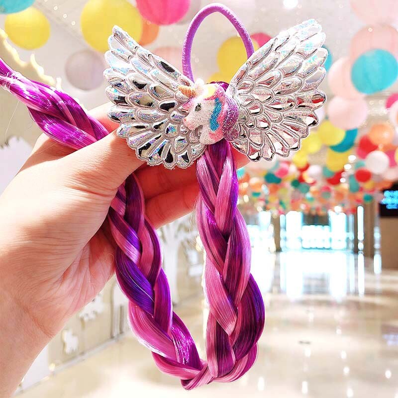 noeud pince à cheveux arc-en-ciel pour filles et femmes coloré princesse Extensions de cheveux pince cheveux accessoires papillon coiffure fête: SP0454-1