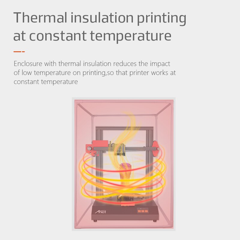 3D Printer Enclosure Protection Cover Heat Preservation Flame For Anet Ender Artillery Anycubic 3D Printers