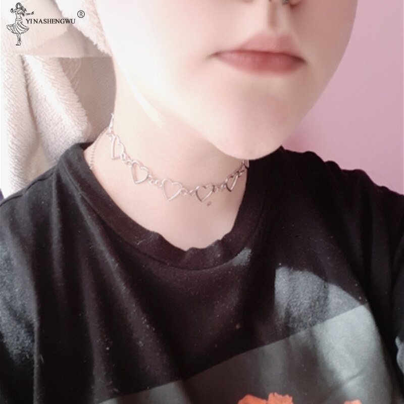 Kettingen voor vrouwen hartvormige ketting prikkeldraad ketting accessoires sleutelbeenketting gothic populaire sieraden