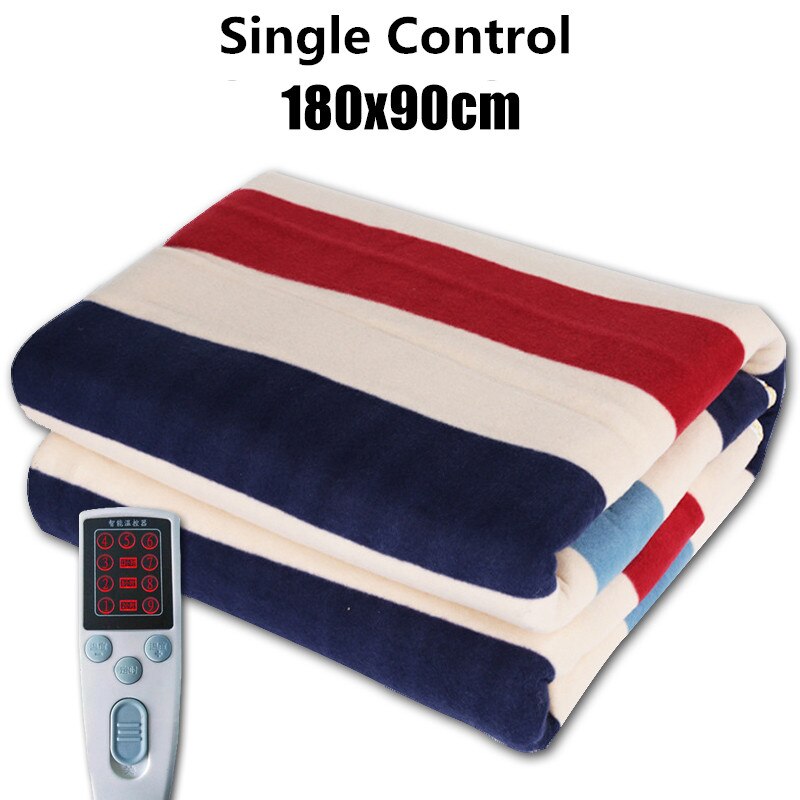 Electric Blanket Double Single 220V Electric Heating Blanket Bed Warmer Electric Heated Blanket Thermostat Fast Heating Heat Pad: 180x90cm
