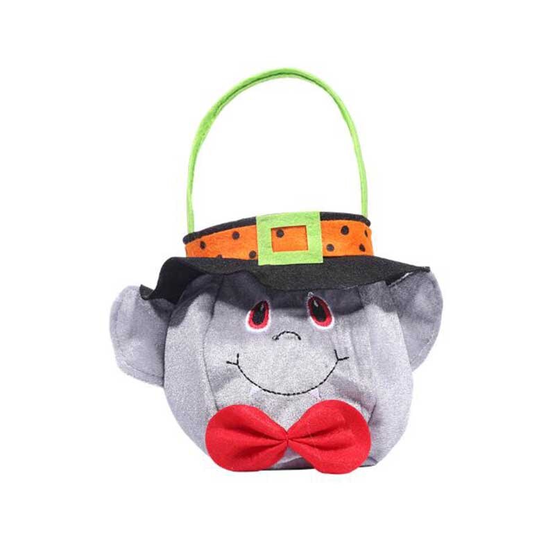 Halloween Pumpkin Candy Cute Bag For Kids Trick Or Treat Festival Party Favor Halloween Party Decoration Supplies: Grey