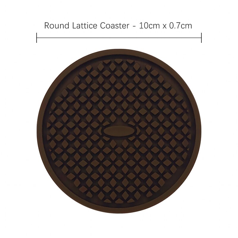 ME.FAM-tapis rond en Silicone flocons de neige en treillis, dessous de verre antidérapant isolant thermique, tapis de bol, décoration de bureau et cuisine: Lattice Coffee