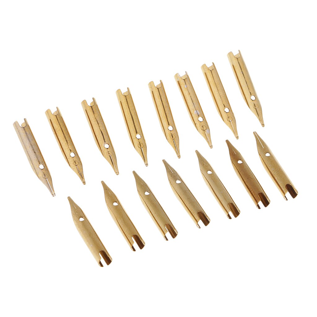 Plumas estilográficas universales, puntas de pluma de 0,5mm para letras y dibujo, 15 Uds.