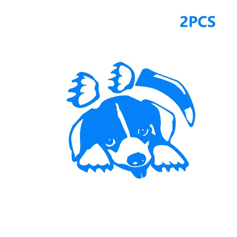 Suchme 2pcs/lot Blue Luminous Light Switch Decals Adorbale Cat Pet Animal Wall Stickers Kids Bedroom Decoration Art Mural Paste: 2pcs tongue dog