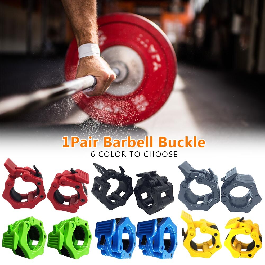 2 Stuks Plastic 50Mm Locking Spin Clip Draagbare Barbell Klemmen Krachttraining Gewichtheffen Bar Kragen Gym Fitness Workout