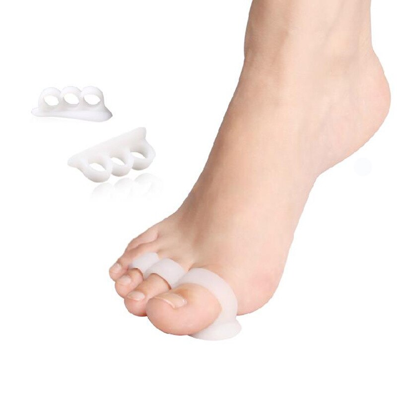 2pcs =1pair Silicone Gel Toe Separator Toe Finger Separator Feet Care Braces Supports Tools Bunion Guard Foot Hallux Valgus