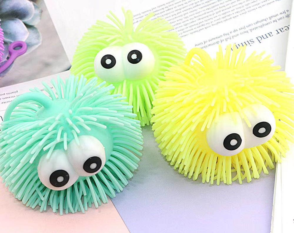 1 Pcs Grote Ogen Puffer Squish Speelgoed Bal Licht Up Stress Relief Voor Kinderen Speelgoed