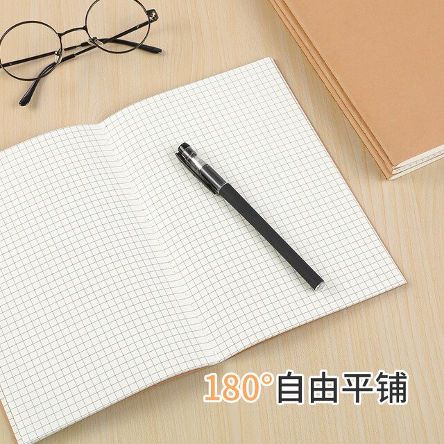 Journal Kawaii A5 B5 Kraft Paper-Black Card DIY Notebook Office for School Planner Grid-Line Agendas Notepads Stationary