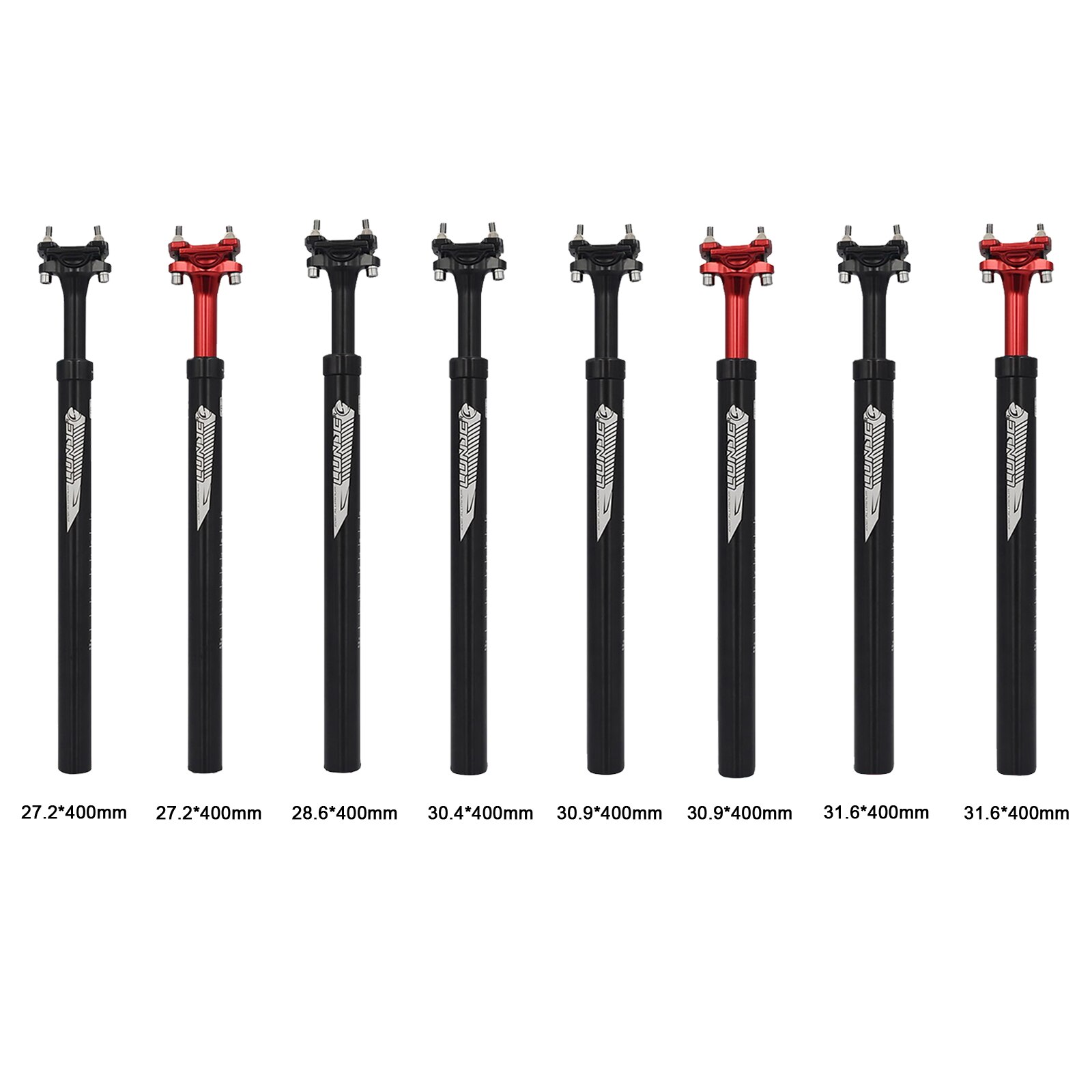 Fiets Zadelpen - 400mm Lengte - Verstelbare MTB Racefiets BMX Zadelpen - 27.2/28.6/30.4/30.9/31.6mm